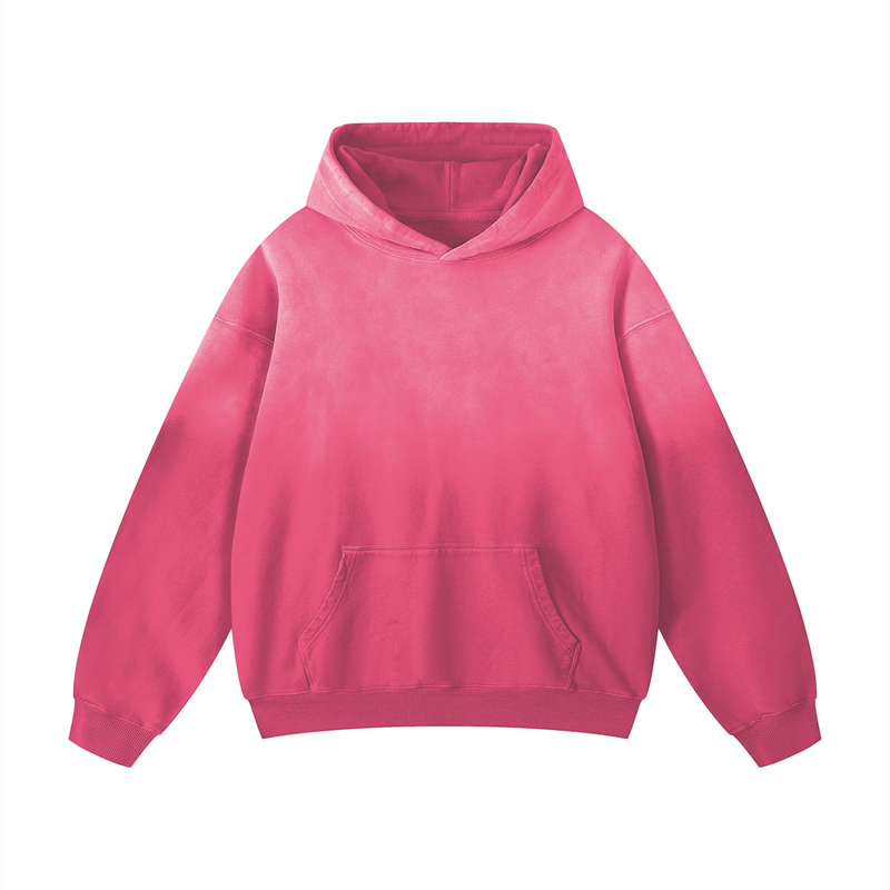 600 GSM | 12oz 'SUN FADED PINK' HOODIE