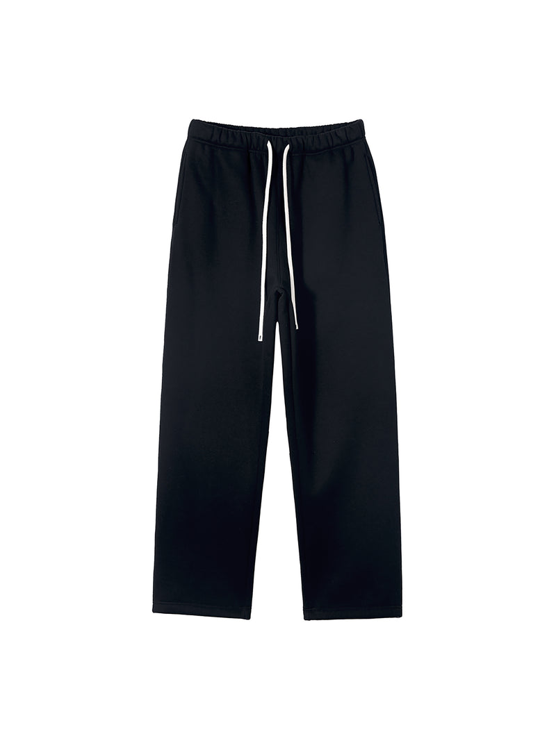 360 GSM | 10.6oz 'BLACK' STRAIGHT-LEG PANTS