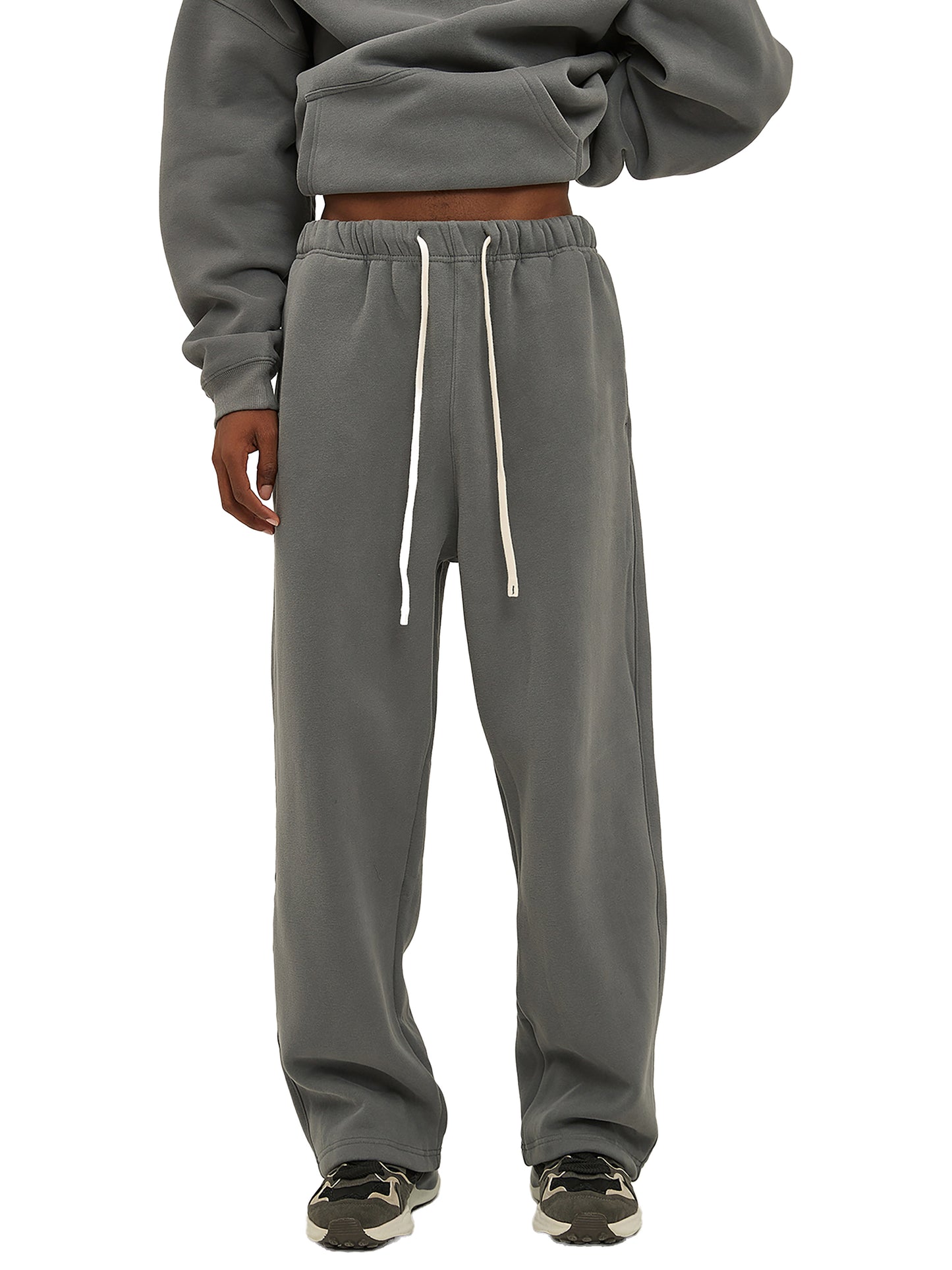 360 GSM | 10.6oz 'DARK GRAY' STRAIGHT-LEG PANTS