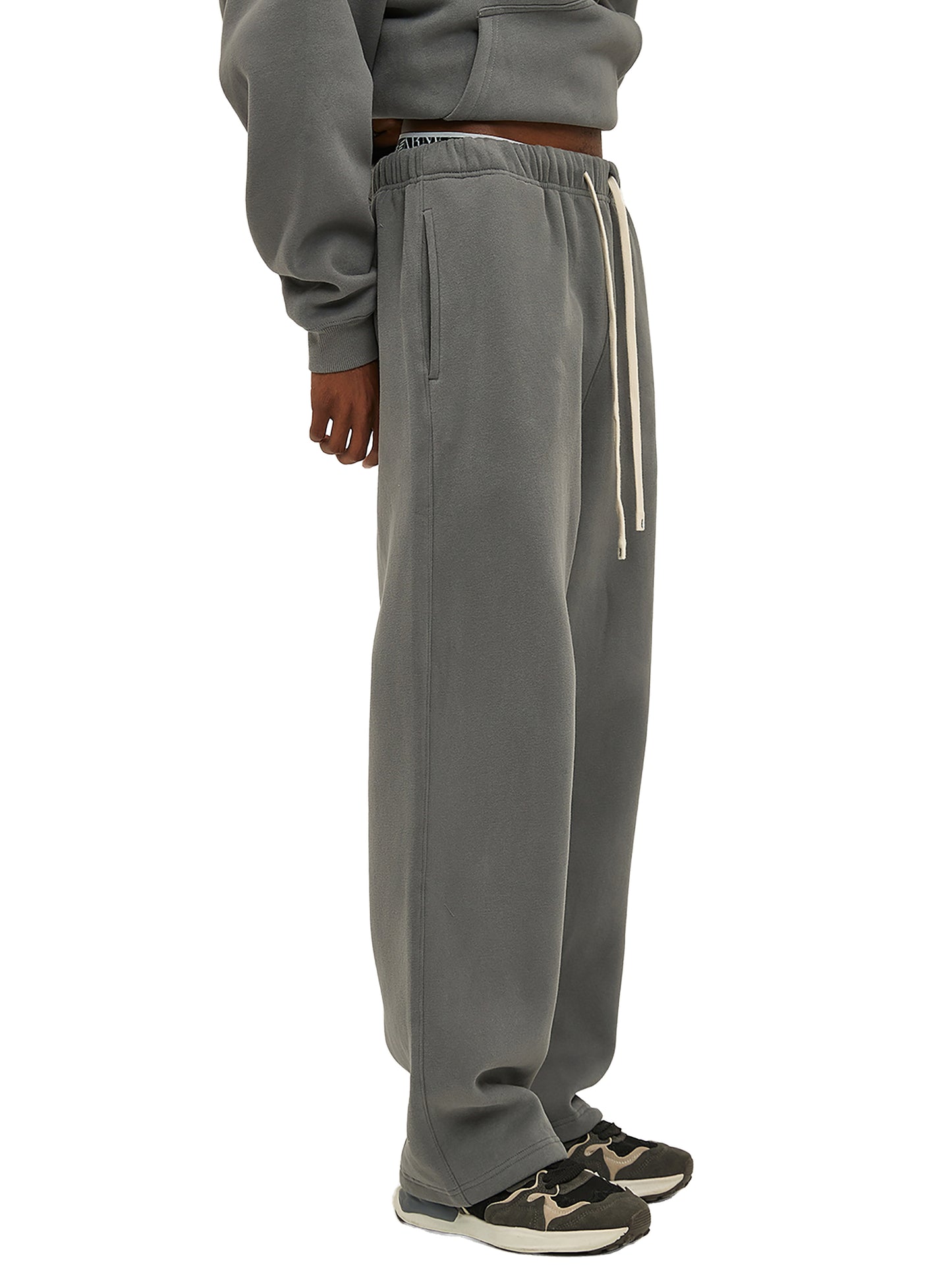 360 GSM | 10.6oz 'DARK GRAY' STRAIGHT-LEG PANTS