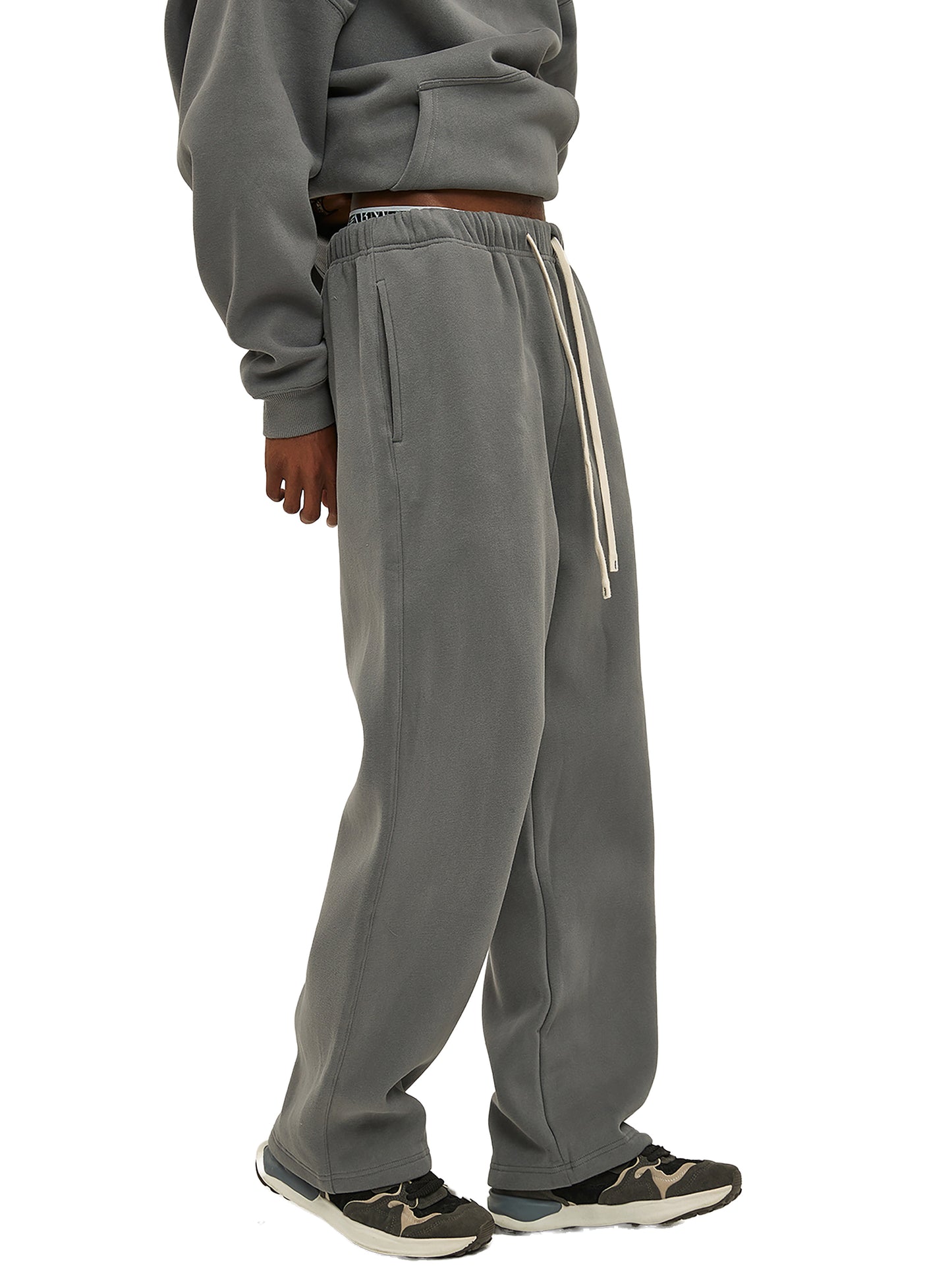 360 GSM | 10.6oz 'DARK GRAY' STRAIGHT-LEG PANTS