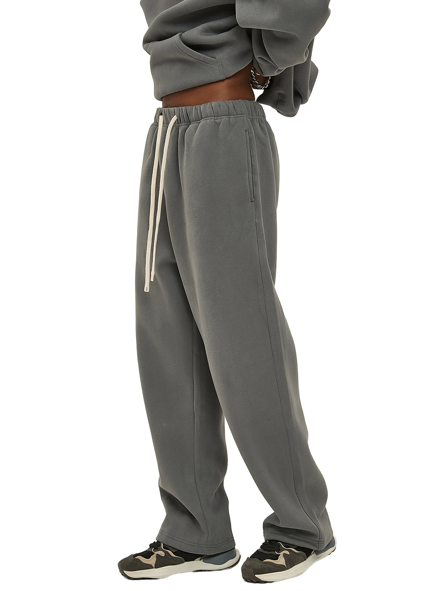 360 GSM | 10.6oz 'DARK GRAY' STRAIGHT-LEG PANTS